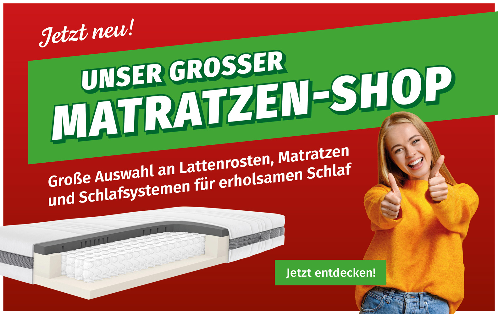 Jetzt entdecken – unser neuer Matratzen-Shop des Möbel-Zentrum Spessart!